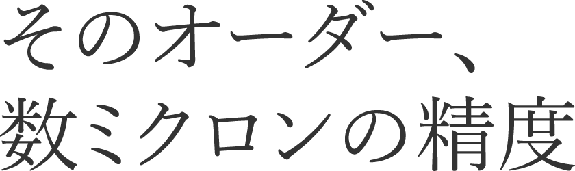 そのオーダー数ミクロンの精度